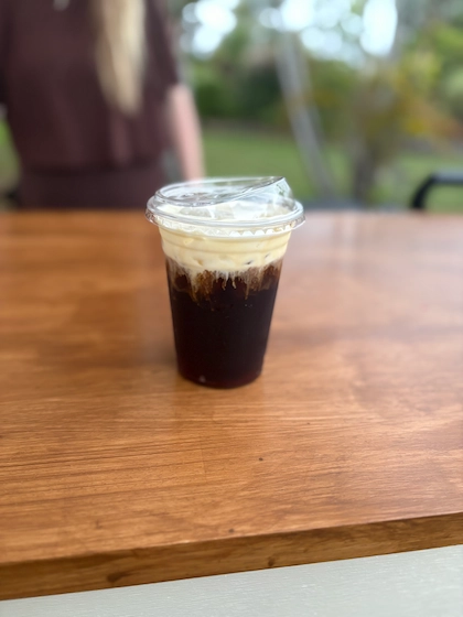 cold brew coffee with cold foam